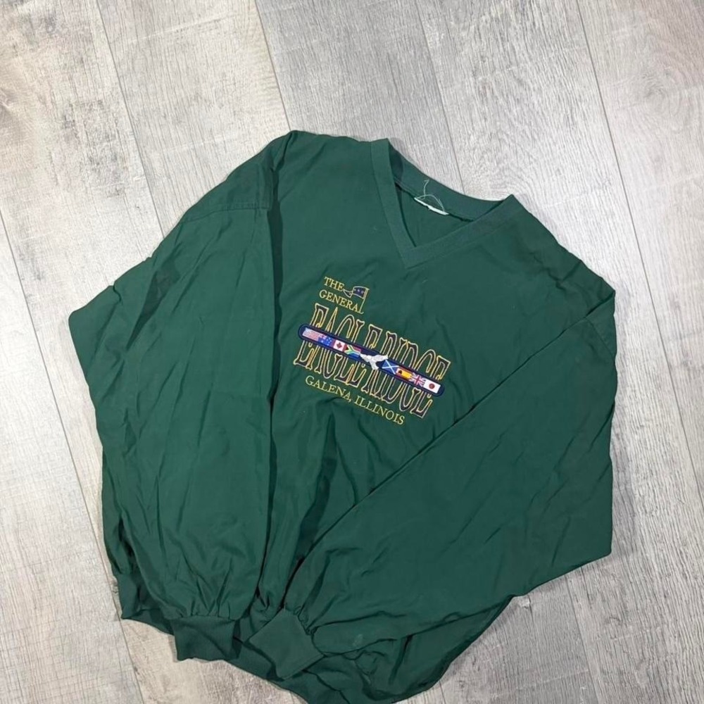 Vintage‎ 90s rare golfing green eagle ridge embroidered windbreaker sweatshirt